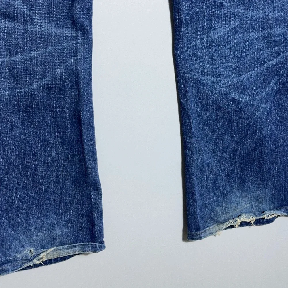 True Religion Billy Big T Y2K Distressed Jeans Mens Size 31 Blue Streetwear